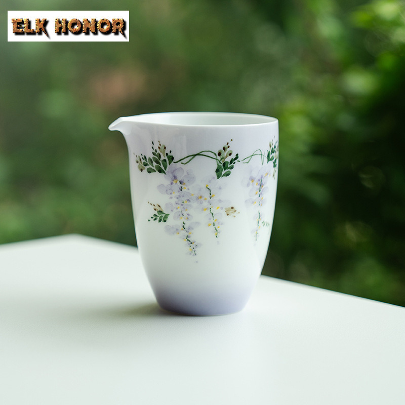 210ml Hand-painted Wisteria Fl - đánh giá và giá Handmade Ceramic Mug