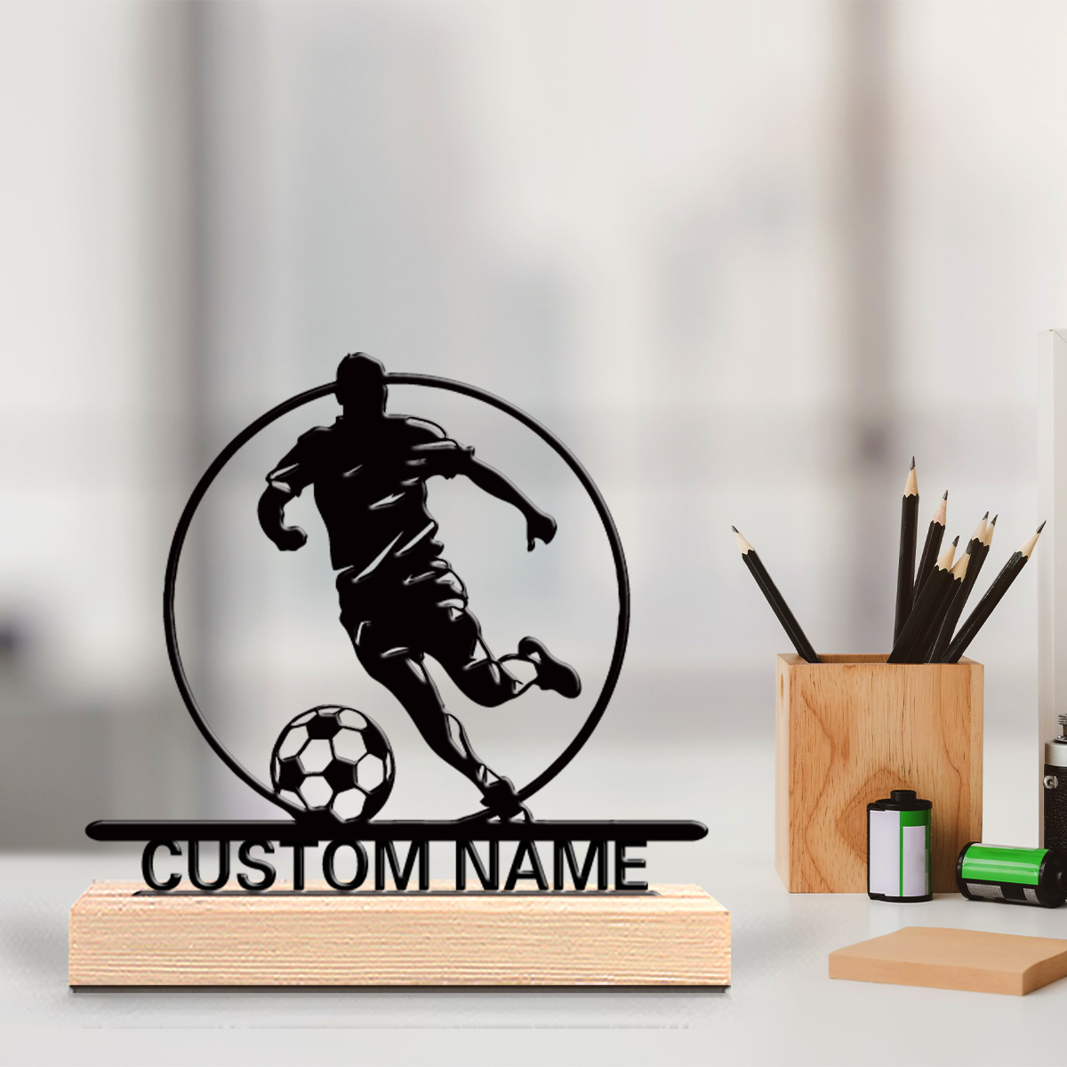 Custom Soccer Player Metal Sta - đánh giá và giá Personalized Engraved Gift